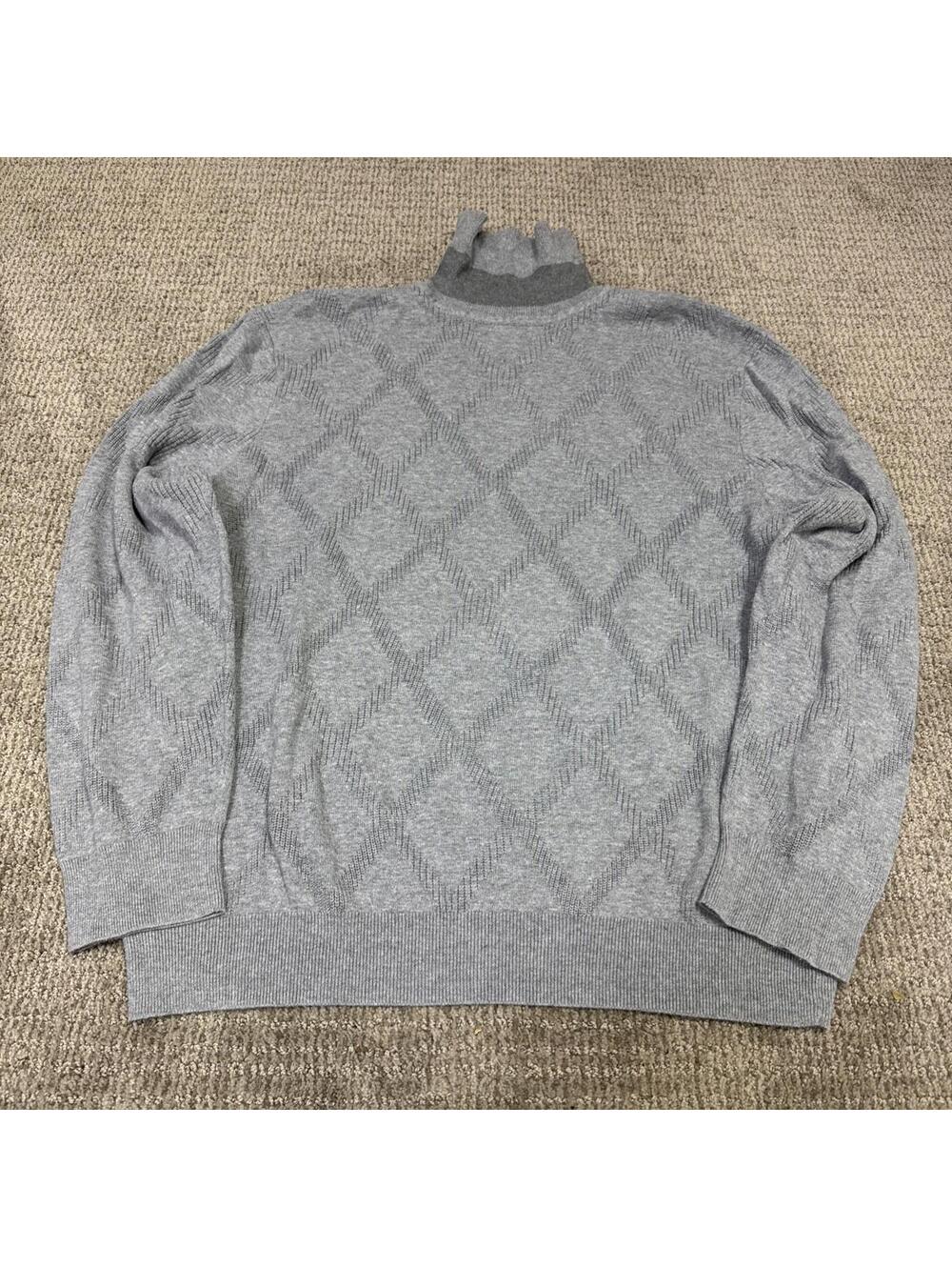 Tasso Elba Sweater Gray Long Sleeve Pullover Men’s Size XXL